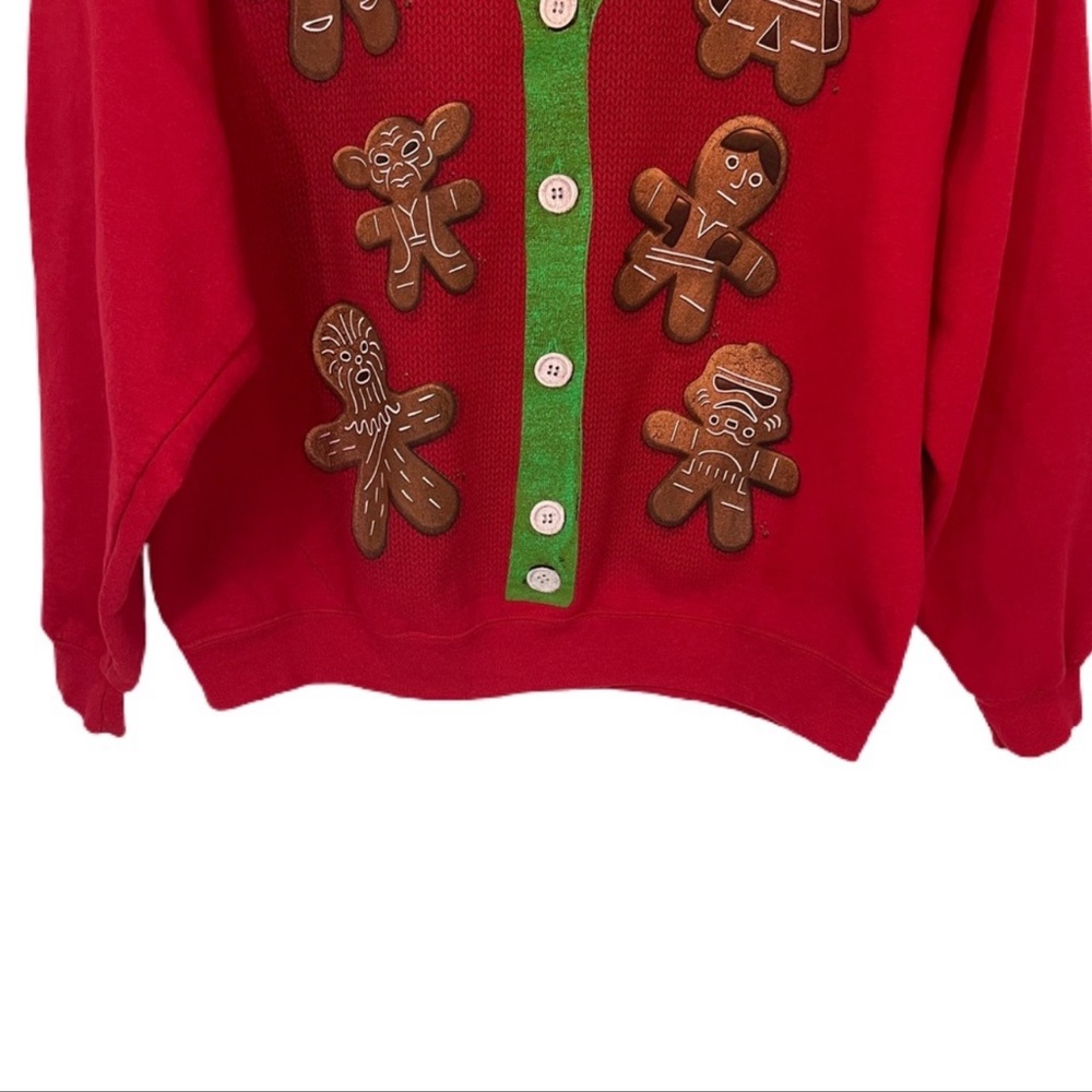 Star Wars Fifth Sun Crew Neck Cozy Christmas Cookie Sweat Shirt Top XL Red - Picture 3 of 7
